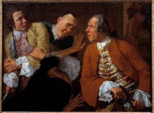 सज्जनों के बीच लड़ाई। गैस्पारे ट्रैवर्सी (1732-1769) की पेंटिंग 18वीं सदी के सूर्य। 0,99x0,73 वर्ग मीटर द्वारा गैस्पार ट्रेवर्सरी