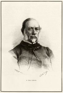 एमिल टेम्पलियर का पोर्ट्रेट (1821-1891), लुई हैचेट के सहयोगी (1800-1864), "टूर डू मोंडे" के निर्माण के प्रभारी। गेब्रियल बोनवालो द्वारा "पेरिस से टोंकिन तक, अज्ञात तिब्बत के माध्यम से" कहानी को चित्रित करने के लिए जी.वुइलियर द्वारा उत्क द्वारा गैस्टन वूलीयर