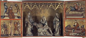 अल्ट्रापीस विलाप और मसीह के जुनून का चित्रण (सेंट एलिजाबेथ थुरिंगिया का Altar) c.1410 (पैनल और चूना पत्थर पर तापमान) द्वारा डांस्क स्कूल