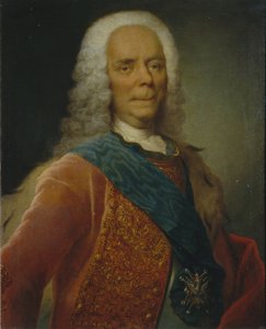 1746 से पहले प्रिंस वासिली व्लादिमीरोविच डोलगोरुकोव 1667-1746 का पोर्ट्रेट