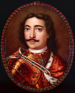 सम्राट पीटर I द ग्रेट का पोर्ट्रेट 1672-1725। द्वारा जॉर्ज फ्रेडरिक डिंगलिंगर