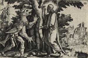 क्राइस्ट द डेविल द्वारा टेम्पटेड इन द डेजर्ट (उत्कीर्ण कागज पर उत्कीर्ण) द्वारा जॉर्ज पेन्कज़