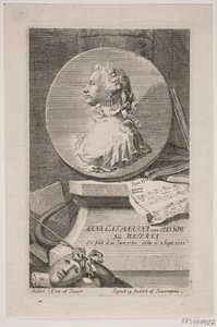 अभिनेत्री अन्ना कैथरीना वॉन पासो द्वारा Georg Vilhelm Baurenfeind