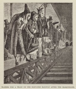 बहाना के बाद एलिवेटेड रेलवे पर एक ट्रेन की प्रतीक्षा में द्वारा जॉर्ज ऑगस्टस साला
