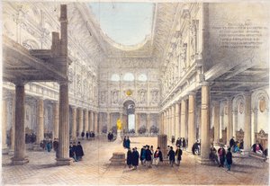 रॉयल एक्सचेंज तीसरा इंटीरियर, लंदन, 1840 द्वारा जॉर्ज बेल्टन मूर