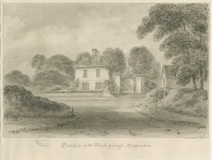 लेह - "पार्क हॉल": सीपिया ड्राइंग, 1841