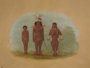 एक चेतिबो परिवार, 18541869। द्वारा जॉर्ज कैटलिन