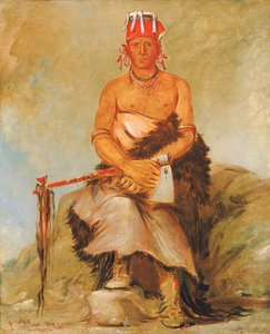 अह-शा-ला-कूट-आह, माथे में तिल, रिपब्लिकन पावनी के प्रमुख, 1832। द्वारा जॉर्ज कैटलिन