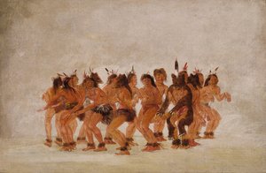 भालू का नृत्य, भालू के शिकार की तैयारी, 1835-1837। द्वारा जॉर्ज कैटलिन