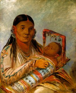 ची-आह-का-त्ची, नॉट-टू-वे की पत्नी, 1835-1836। द्वारा जॉर्ज कैटलिन
