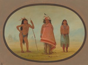 कोचिमटी प्रमुख, उनकी पत्नी और एक योद्धा, 18551869। द्वारा जॉर्ज कैटलिन