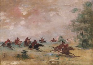Comanche युद्ध पार्टी, जंगली घोड़ों पर चढ़कर, 1834-1837। द्वारा जॉर्ज कैटलिन