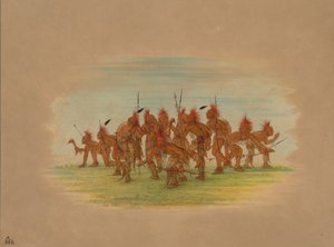 डिस्कवरी डांस - सौकी, 1861। द्वारा जॉर्ज कैटलिन