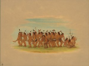 डॉग डांस - सिओक्स, 1861। द्वारा जॉर्ज कैटलिन