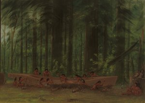 एक डोंगी की खुदाई - नयास इंडियंस, 18551869।