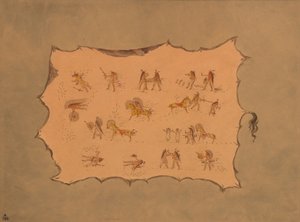 मह-तो-तो-पा के बागे की प्रतिकृति - मंडन, 18611869। द्वारा जॉर्ज कैटलिन