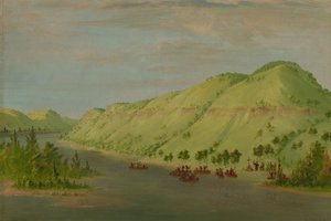 ला सल्ले में शामिल होने के लिए मिसिसिपी छोड़कर फादर हेन्नेपिन। 8 मई, 1680, 18471848। द्वारा जॉर्ज कैटलिन