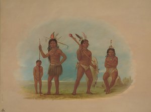 चार एरोवाक भारतीय, 18541869। द्वारा जॉर्ज कैटलिन