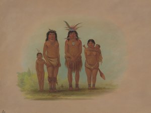 चार सेपिबो भारतीय, 18541869। द्वारा जॉर्ज कैटलिन
