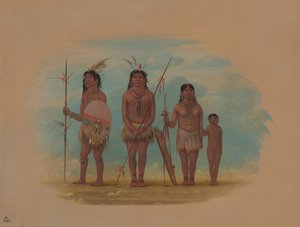 चार ज़िंगू भारतीय, 18541869। द्वारा जॉर्ज कैटलिन