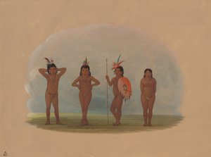 चार ज़ुरुमती बच्चे, 18541869। द्वारा जॉर्ज कैटलिन