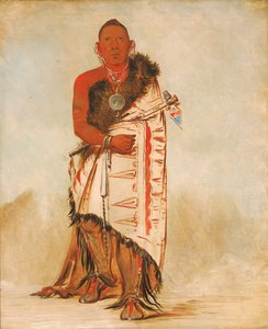 की-हो-गो-वा-शू-शी, बहादुर प्रमुख, जनजाति के प्रमुख, 1832। द्वारा जॉर्ज कैटलिन