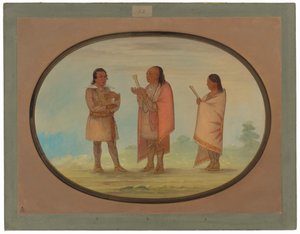 किकापू भारतीय उपदेश और प्रार्थना कर रहे हैं द्वारा जॉर्ज कैटलिन