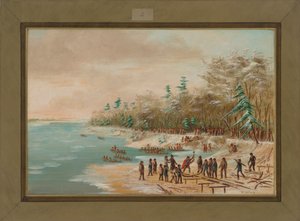 ग्रिफिन के लिए पहला बोल्ट ला लाले ड्राइविंग, 26 जनवरी 1679, 1847-48 द्वारा जॉर्ज कैटलिन