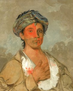पह-ते-कू-सॉ, स्ट्रेट मैन, सेमीसिविलाइज़्ड, 1830। द्वारा जॉर्ज कैटलिन