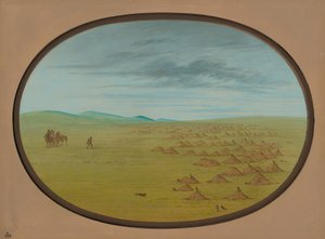 प्रेयरी डॉग विलेज, 18611869। द्वारा जॉर्ज कैटलिन