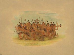 स्कैल्प डांस - सिओक्स, 1861। द्वारा जॉर्ज कैटलिन