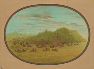शेम फाइट ऑफ़ द कैमंचीज़, 18611869। द्वारा जॉर्ज कैटलिन