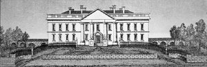 1820 में व्हाइट हाउस (उत्कीर्णन) द्वारा जॉर्ज कैटलिन