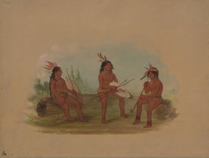 थ्री यंग चिनूक मेन, 18551869। द्वारा जॉर्ज कैटलिन