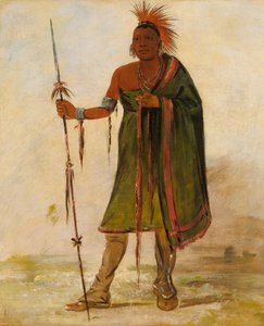 वाश-एम-पे-शी, मैडमैन, एक प्रतिष्ठित योद्धा, 1834। द्वारा जॉर्ज कैटलिन