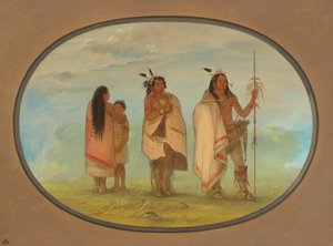 वीको चीफ, उनकी पत्नी और एक योद्धा, 18611869। द्वारा जॉर्ज कैटलिन