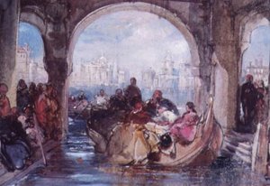 वेनिस में देखें, 1852 (कागज पर wc) द्वारा जॉर्ज कैटरमोल