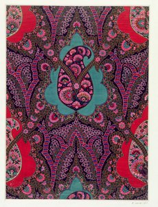 पैस्ले शॉल्स के लिए फैब्रिक डिज़ाइन, c.1871