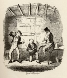मास्टर बेट्स चार्ल्स डिकेंस (1812-70) 1838 द्वारा &39;द एडवेंचर्स ऑफ ओलिवर ट्विस्ट&39; से एक पेशेवर तकनीकीता की व्याख्या करते हैं, जो चैपमैन und हॉल, 1901 द्वारा प्रकाशित किया गया था। द्वारा जॉर्ज क्रूइशांक