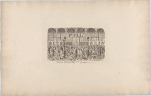 द फर्स्ट शिलिंग डे-गोइंग इन, 1851, 1851। द्वारा जॉर्ज क्रूइशांक