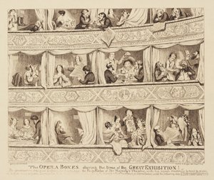 द ओपेरा बॉक्स ऑफ़ द ग्रेट एग्ज़िबिशन के समय, 1851 द्वारा जॉर्ज क्रूइशांक
