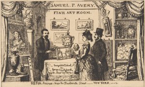 सैमुअल पी। एवरी के लिए ट्रेड कार्ड - फाइन आर्ट रूम, 1873।, 1873। द्वारा जॉर्ज क्रूइशांक