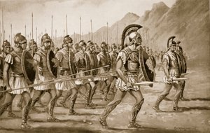 एक मैसेडोनियन फलांक्स, 1915 के &39;हचिंसन हिस्ट्री ऑफ द नेशंस&39; का चित्रण