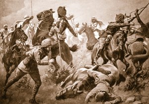 रिसालदार संता सिंह, दफादार बिश्म सिंह और सोवर बुडा सिंह ने कैप्टन विलॉबी की सहायता के लिए अरबों के रैंक को तोड़ दिया