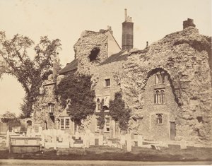 अभय चर्च के अवशेष, बरी सेंट एडमंड्स, 1857। द्वारा जॉर्ज डाउनेस