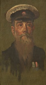 जे. ब्रूक्स का पोर्ट्रेट, छठा ड्रैगून, c. 1920 (पैनल पर तेल) द्वारा जॉर्ज एडमंड बटलर
