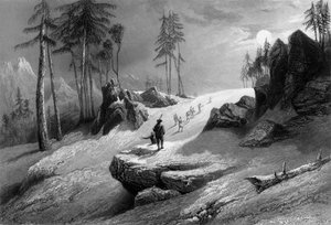 चूर पर्वत को पार करना, 1838।