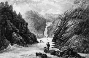 जमुना नदी का स्रोत, 1838।