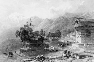 खांडू का गांव, चूर पर्वत पर, 1838।