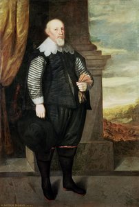 सर आर्थर इनग्राम का पोर्ट्रेट (c.1570-1642) 1638 (कैनवास पर तेल) द्वारा जॉर्ज गेल्डोर्प